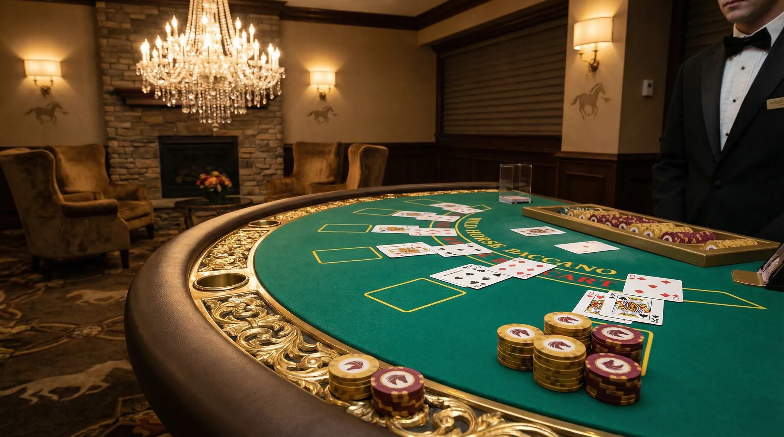 Mesa de bacará elegante no gbgbet