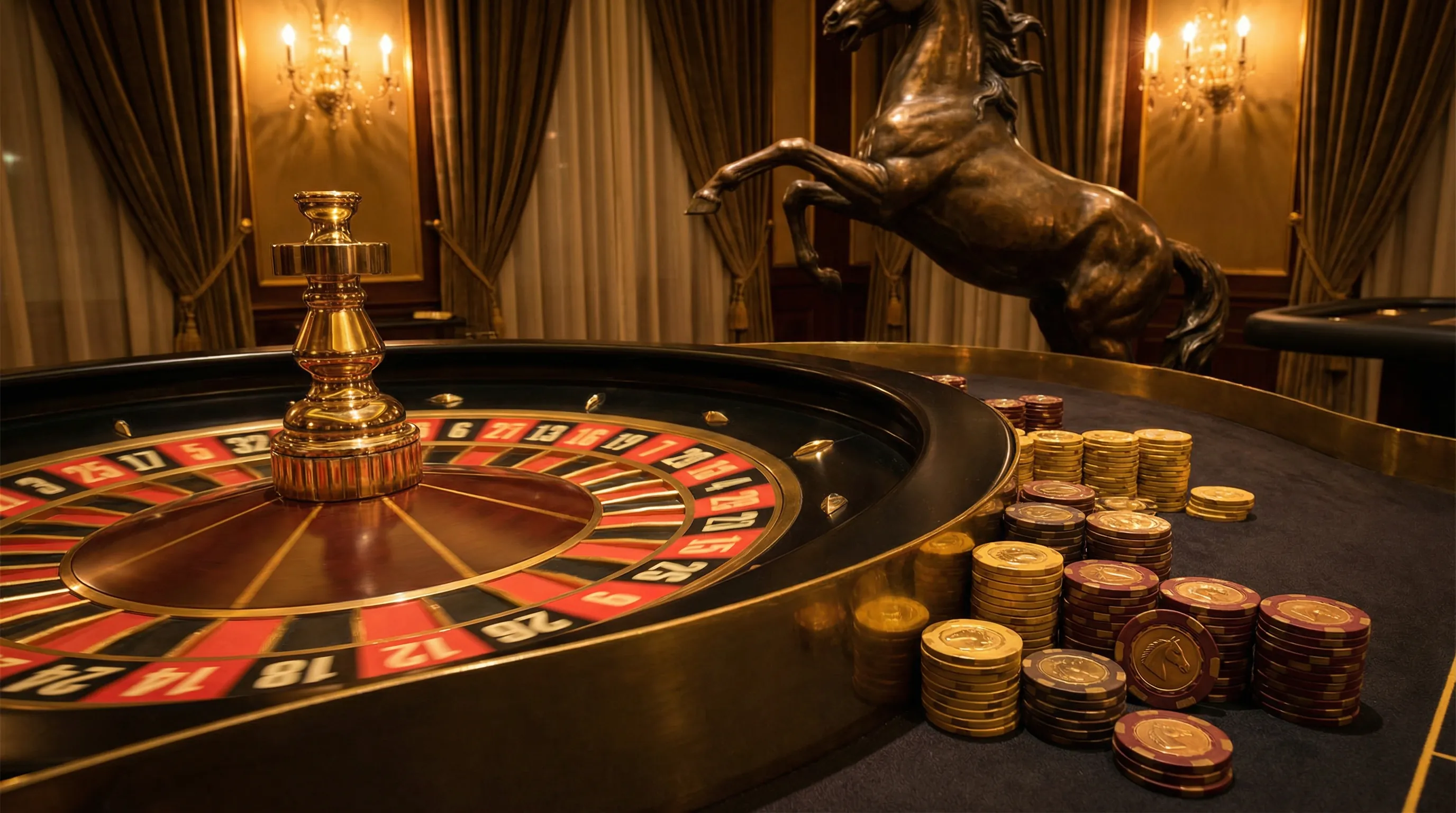 Roleta europeia dourada no cassino gbgbet